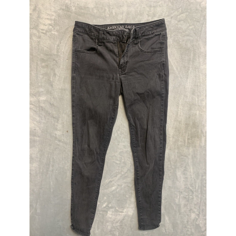 American Eagle Jegging Women 6 Gray Excellent Super Super Stretch Skinny Jeans